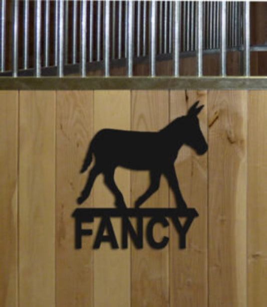 Personalized Donkey Stall Sign and Wall Hangings