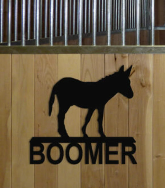 Personalized Donkey Stall Sign and Wall Hangings