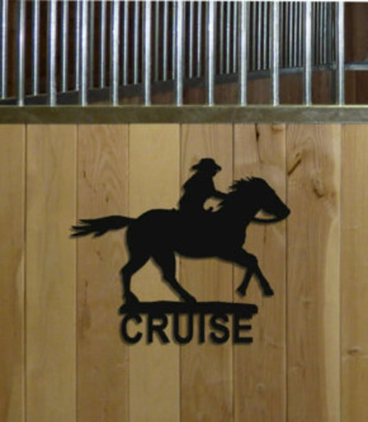 Personalized Cowboy Horse Stall Sign and Wall Hangings