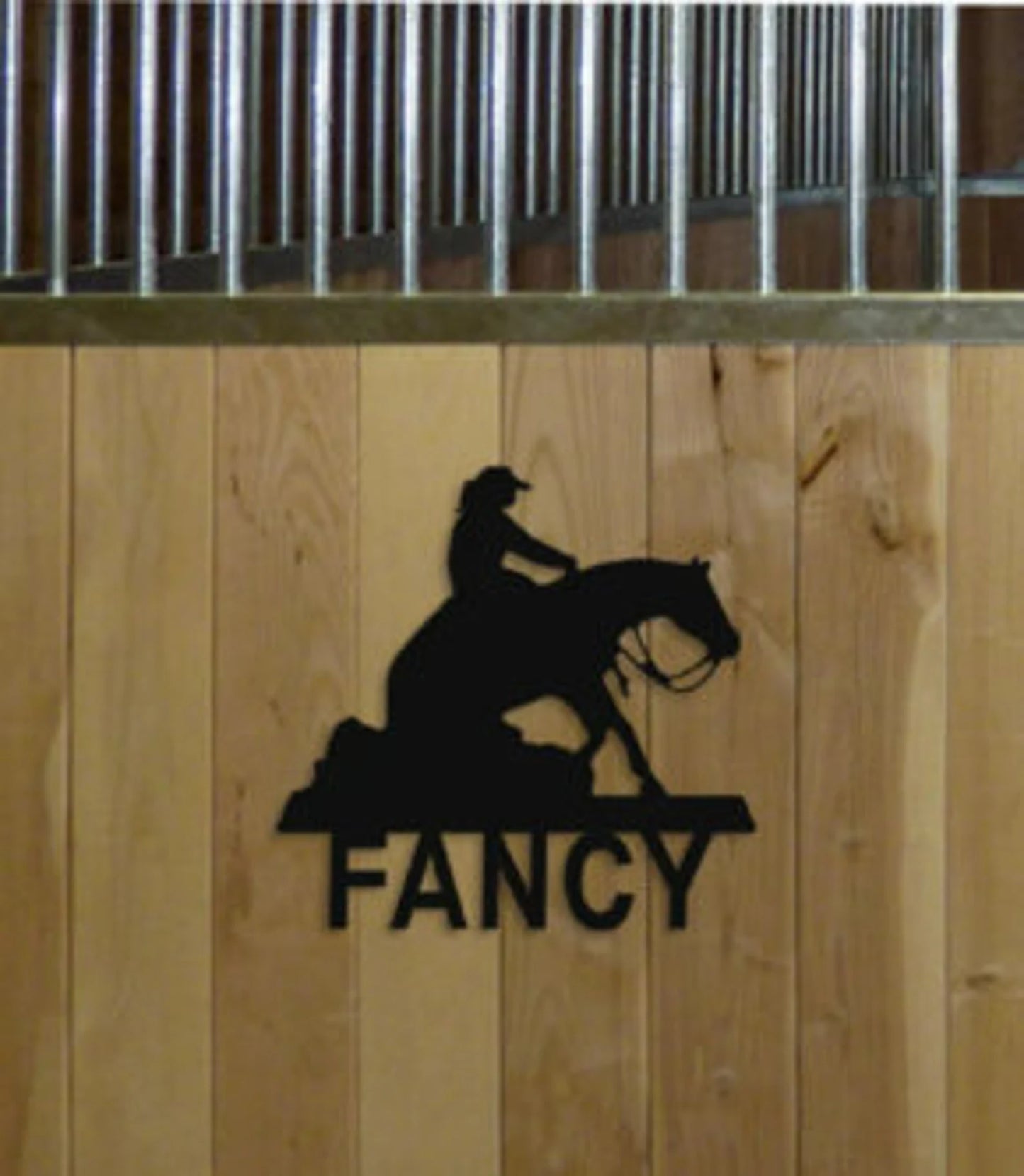 Personalized Reining Cowgirl Horse Stall Sign and Wall Hangings