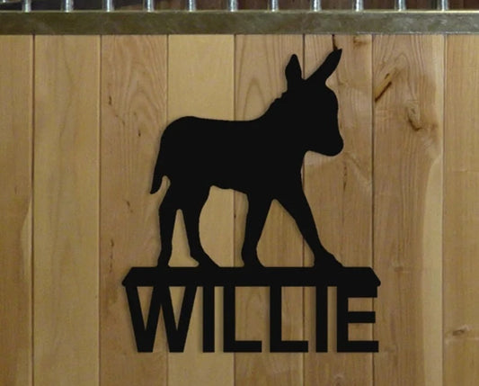 Personalized Donkey Stall Sign and Wall Hangings