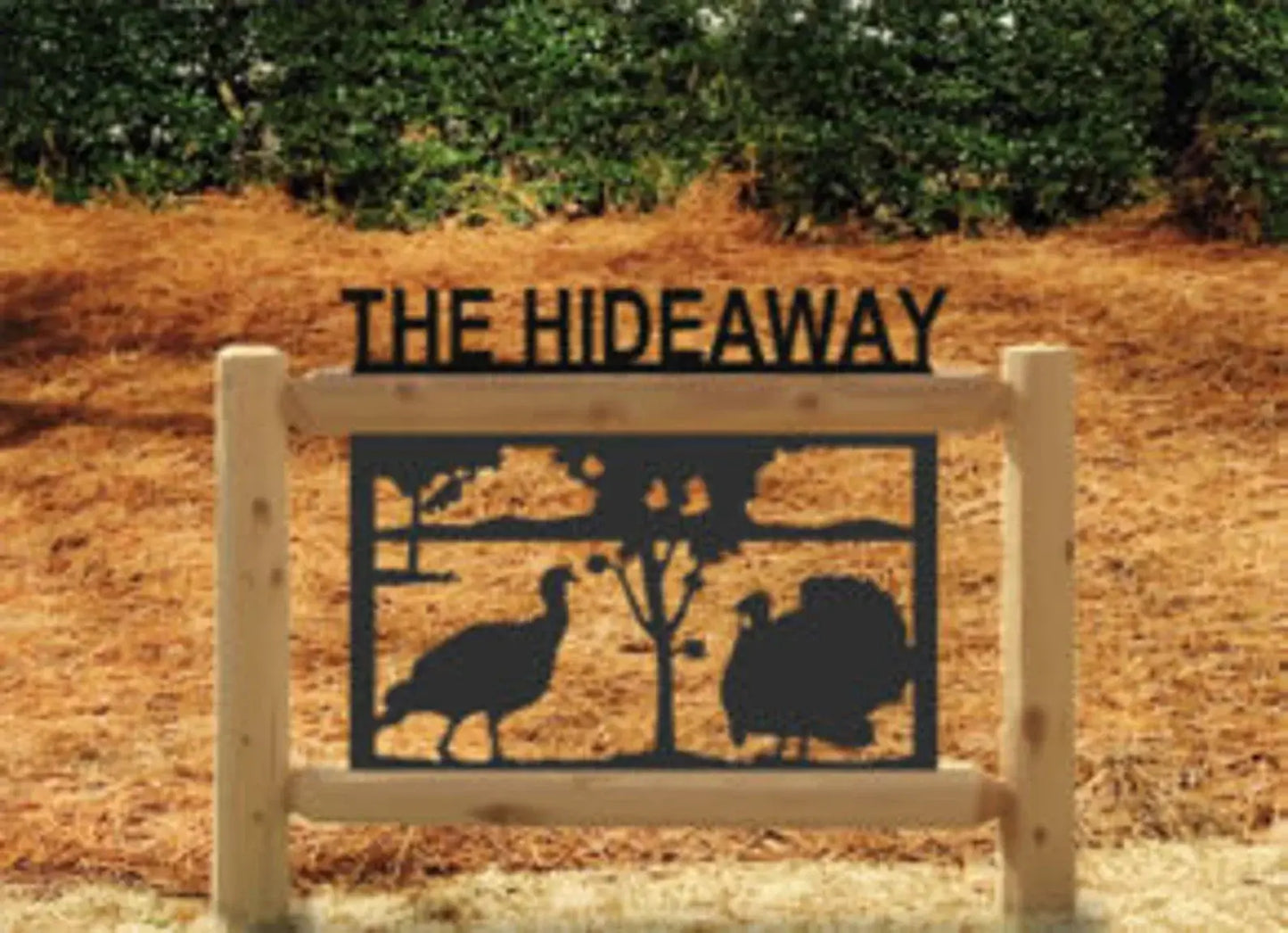 Personalized Turkey Cedar Log Outdoor Sign Decor