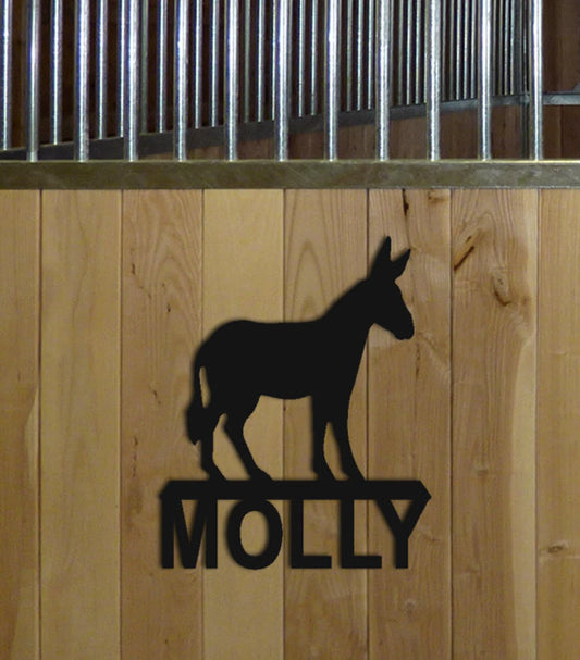 Personalized Mule Stall Sign and Wall Hangings