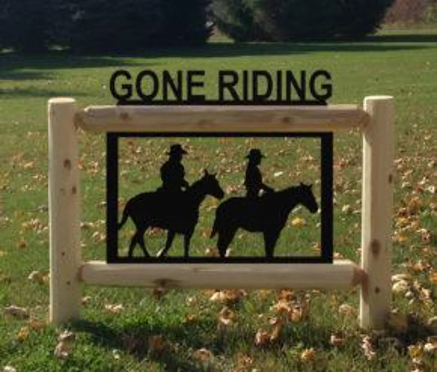 Personalized Horse Cedar Log Outdoor Sign