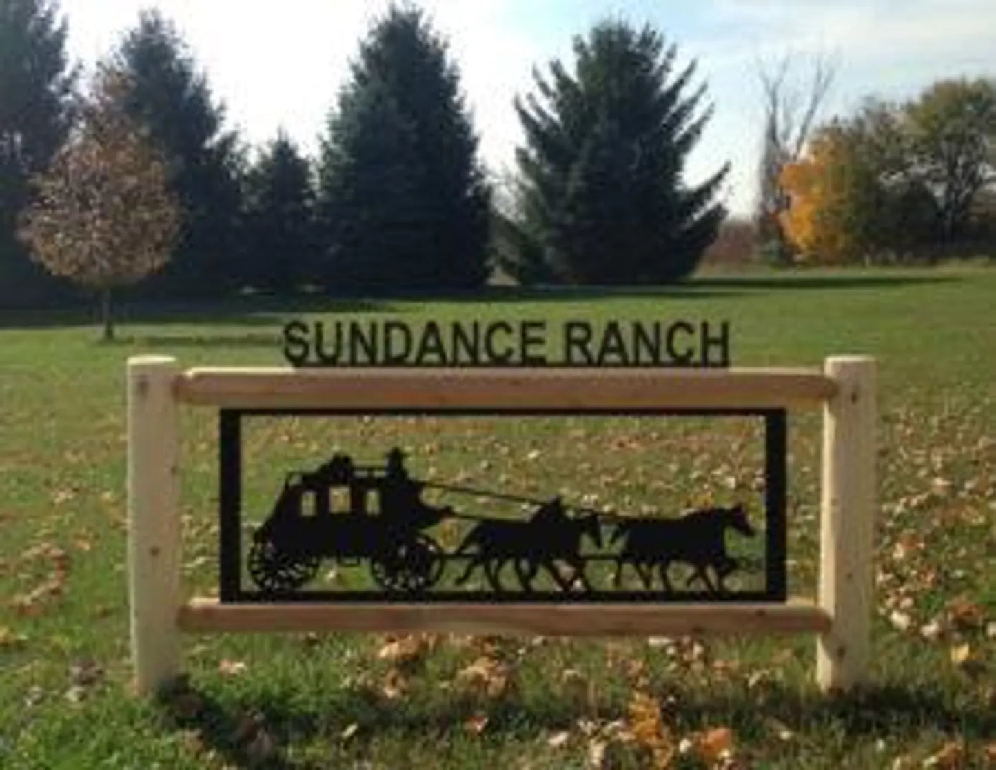 Personalized Horse Cedar Log Outdoor Sign Decor