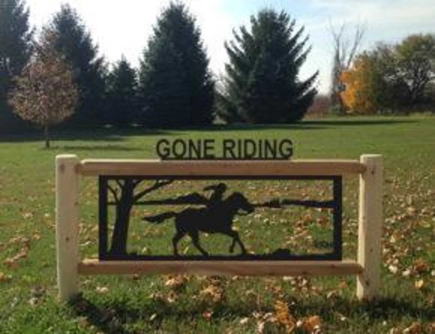 Personalized Horse Cedar Log Outdoor Sign Decor