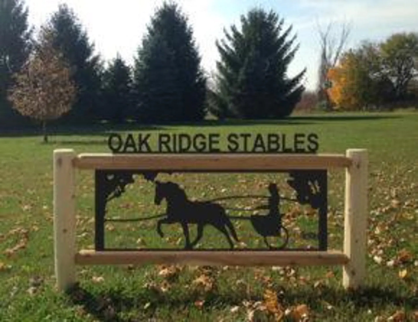 Personalized Horse Cedar Log Outdoor Sign Decor