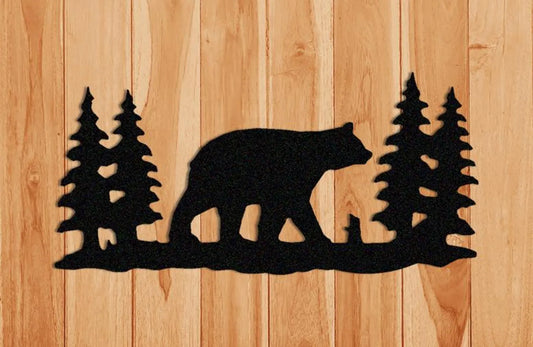 Bear Wall Hanging Signs Indoor or Outdoor Decor