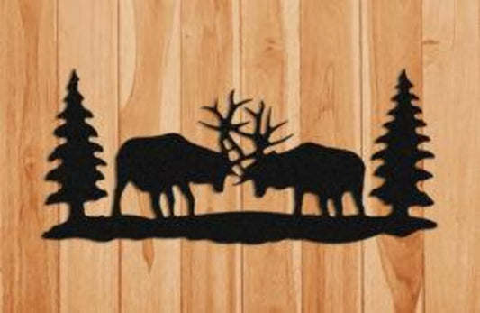 Elk Wall Hanging Signs Indoor or Outdoor Decor