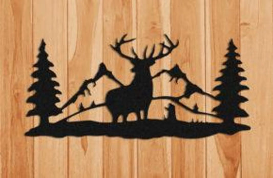 Elk Wall Hanging Signs Indoor or Outdoor Decor