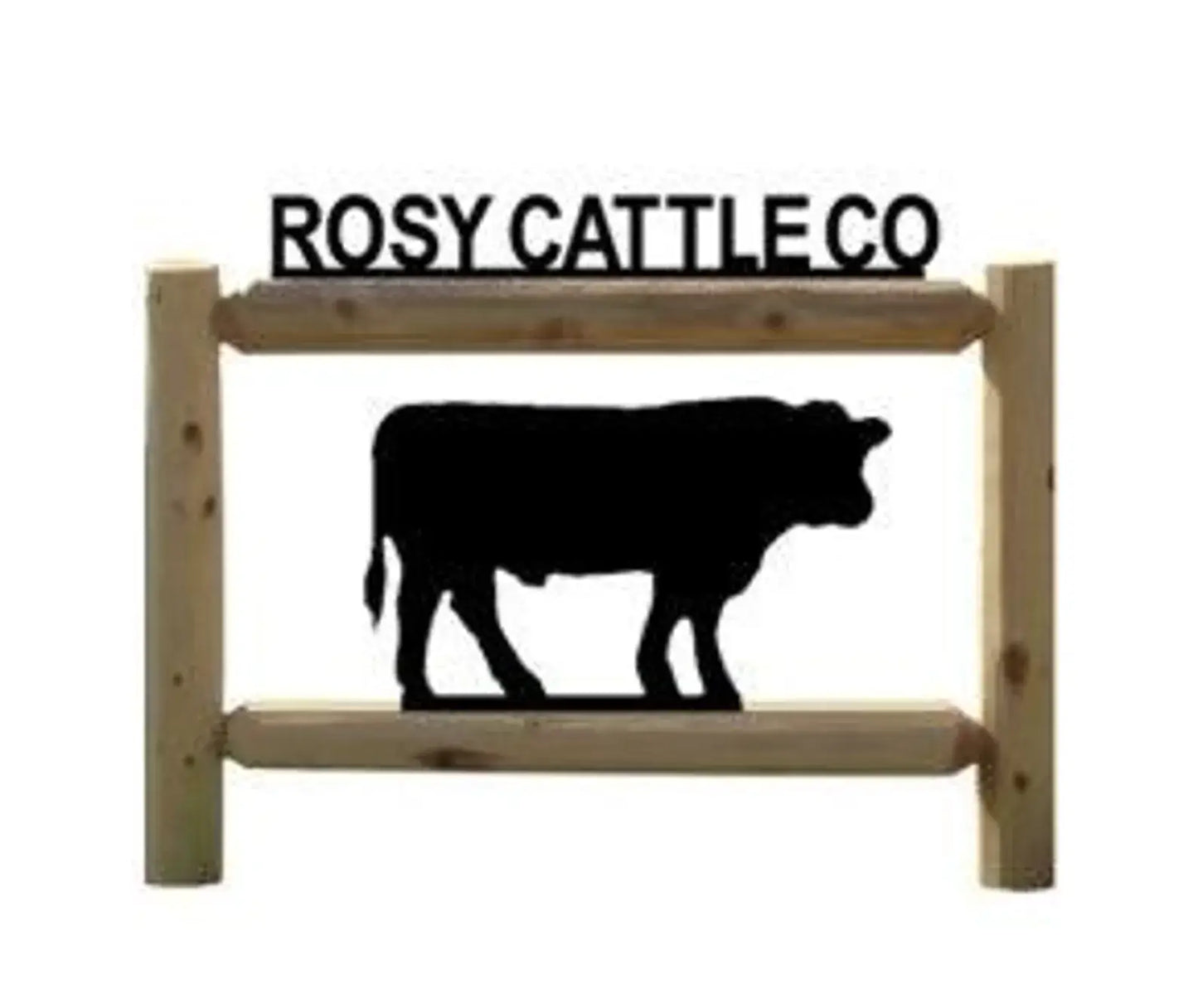 Personalized Farm Animals Cedar Log Outdoor Sign