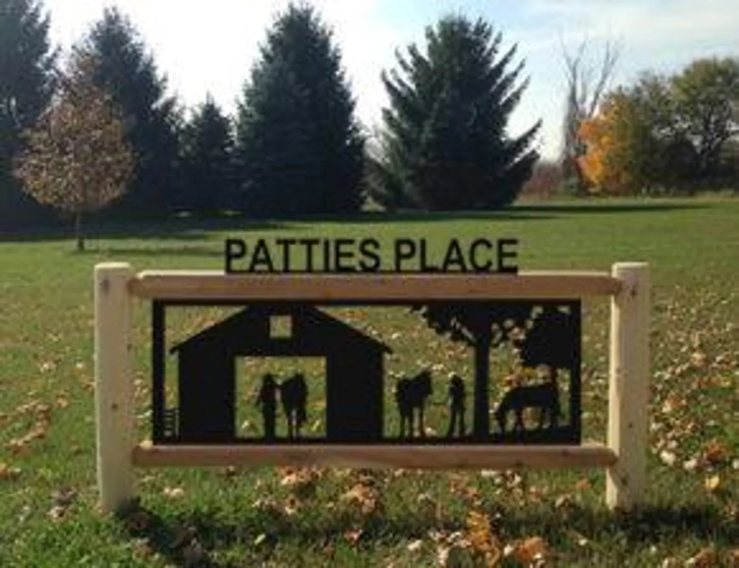 Personalized Farm, Ranch and Animals Cedar Log Outdoor Sign Decor